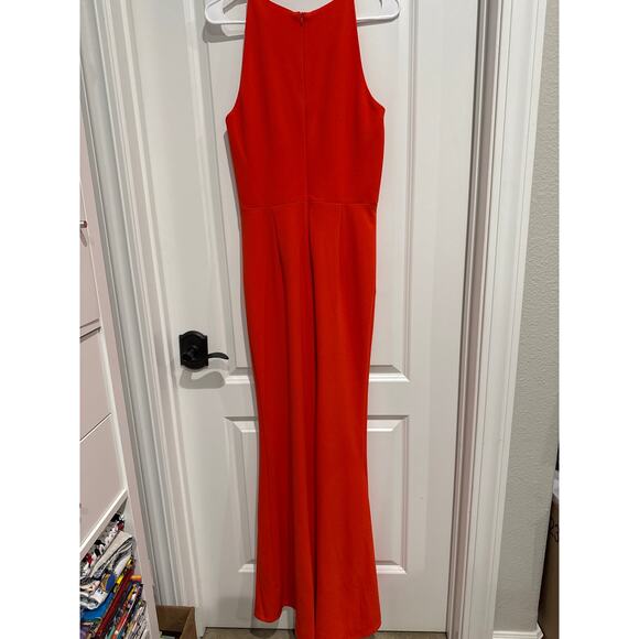 MSRP $525 Jay Godfrey Orange Maxi Dress – Size 4 | Halter & Front Slit QUICKSHIP - Picture 3 of 8
